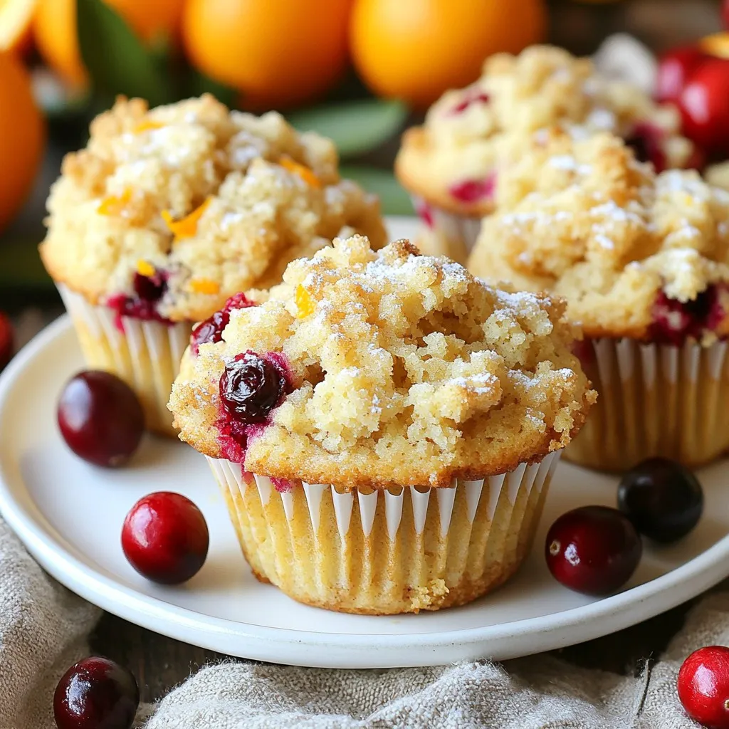 Cranberry Orange Crumb Muffins Perfectly Delicious Treat