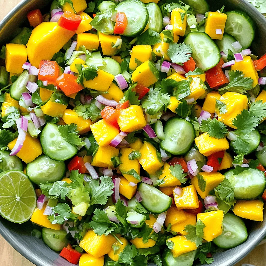 Mango Cucumber Summer Salad Refreshing and Tasty Dish