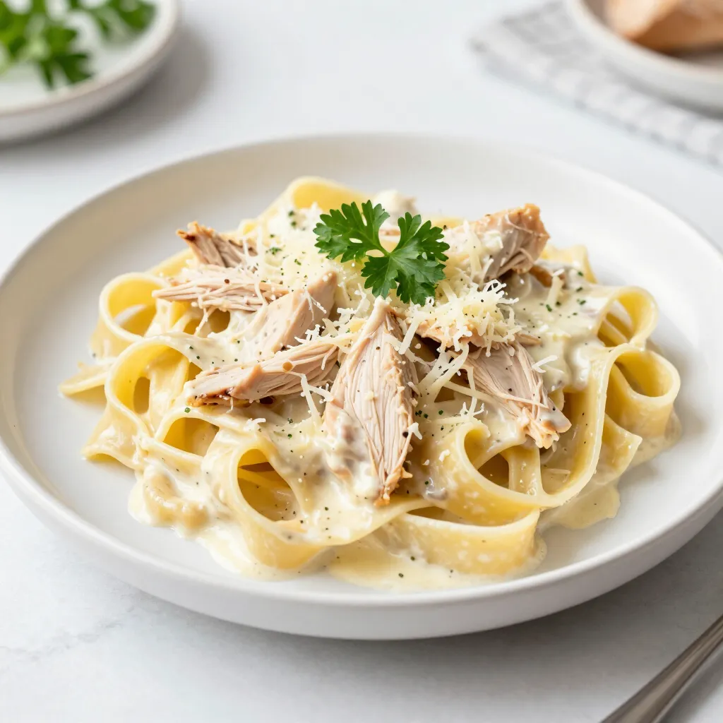 Slow Cooker Olive Garden Chicken Alfredo Pasta Delight