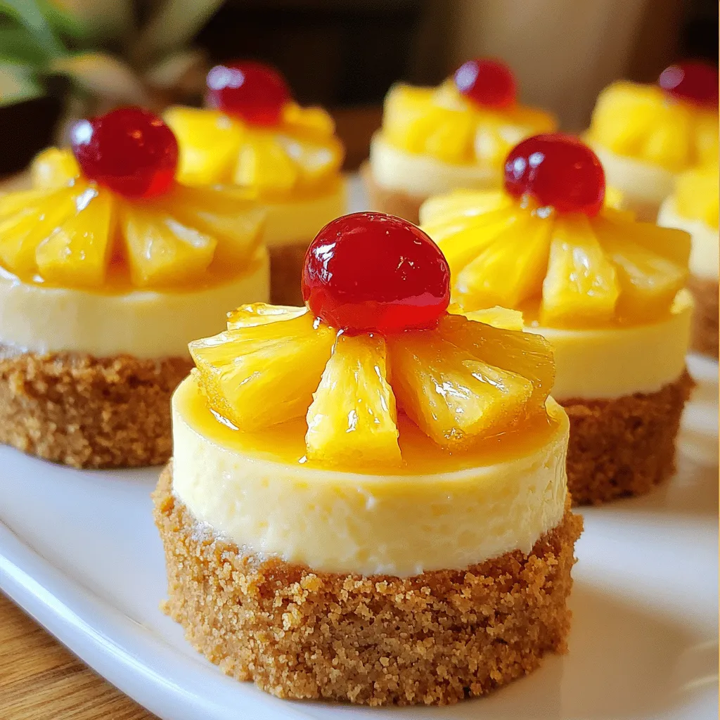 Mini Pineapple Upside-Down Cheesecakes Flavor Burst