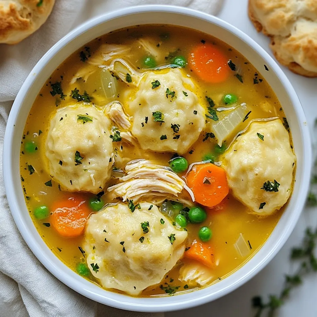 Chicken Dumpling Soup with Biscuits Comfort Recipe