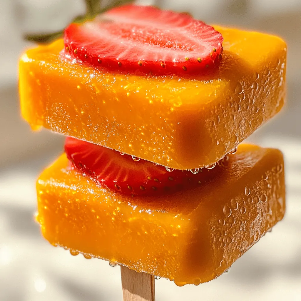 Strawberry Mango Popsicles Refreshing Summer Treat