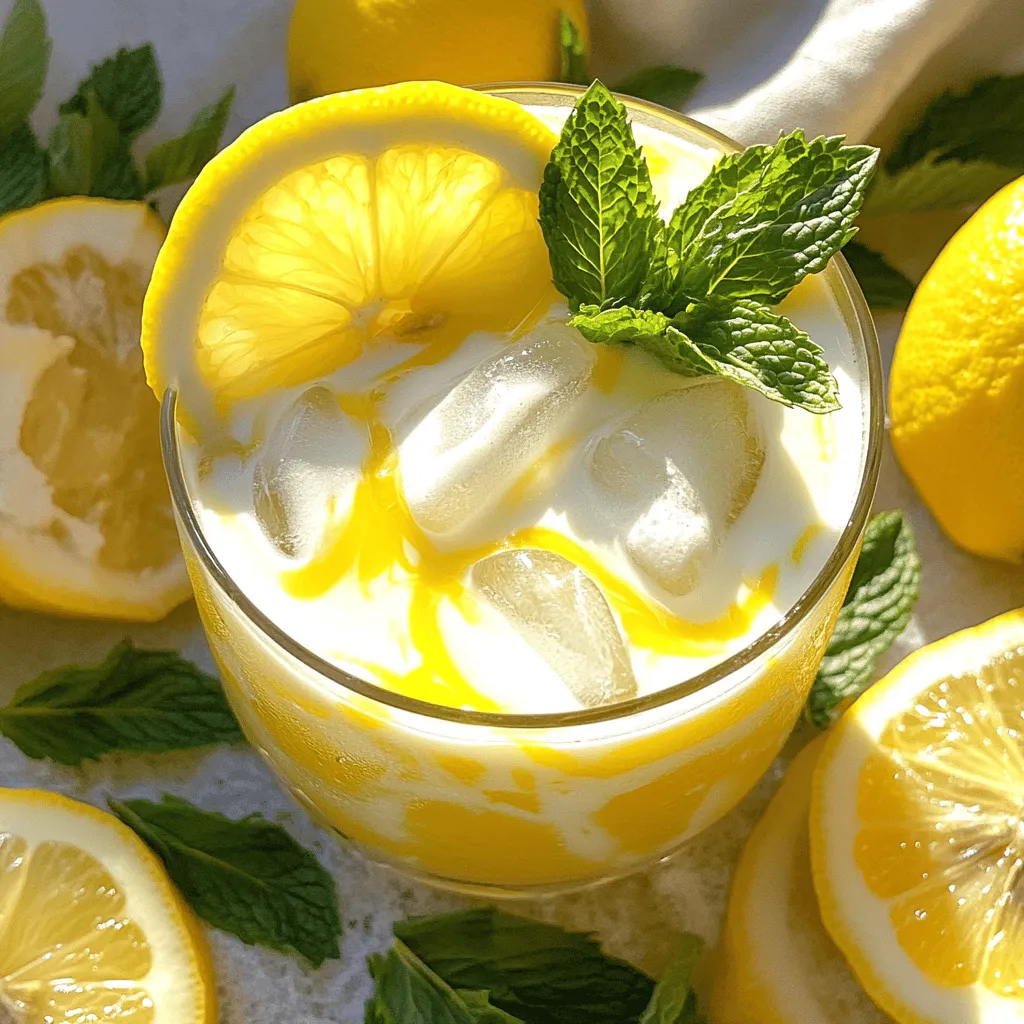 Creamy Lemonade Mocktail Refreshing Summer Drink