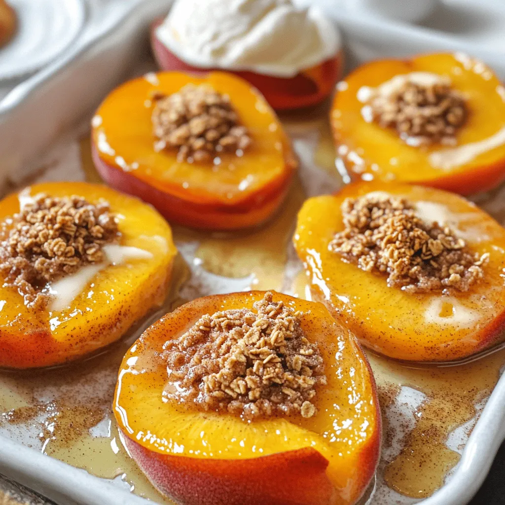 Cinnamon Sugar Baked Peaches Delightful Dessert Treat
