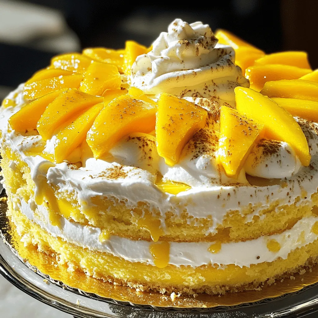 Mango Lassi Tres Leches Cake Flavorful and Simple Treat