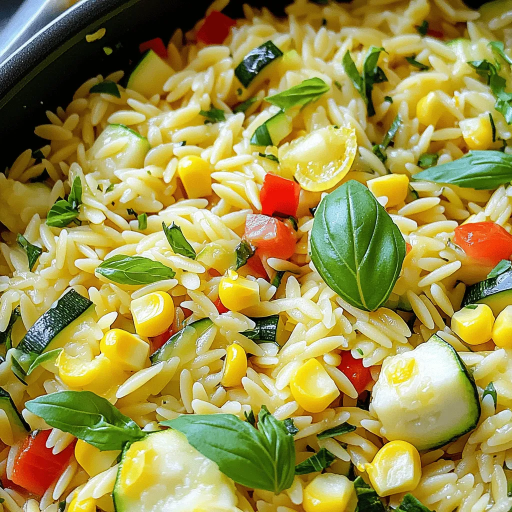 One Pan Summer Corn Zucchini Orzo Flavorful Dish
