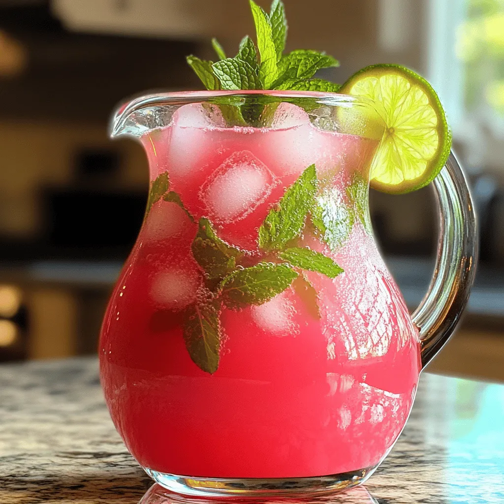 Watermelon Mint Agua Fresca Refreshing Summer Drink