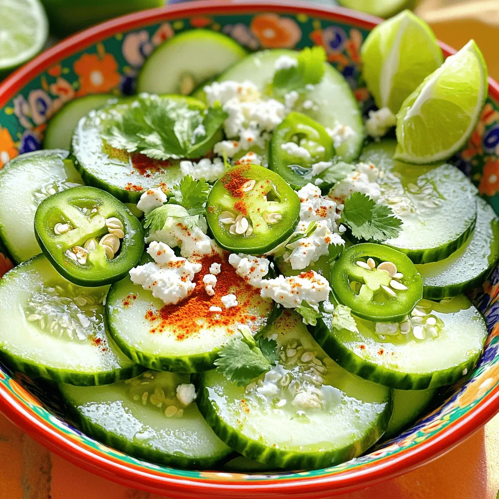 Mexican Style Cucumbers Flavorful Fresh Dish