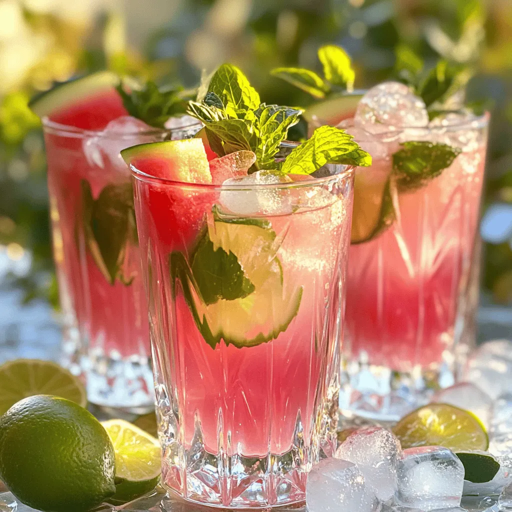 Non-Alcoholic Watermelon Mojito Refreshing Summer Drink