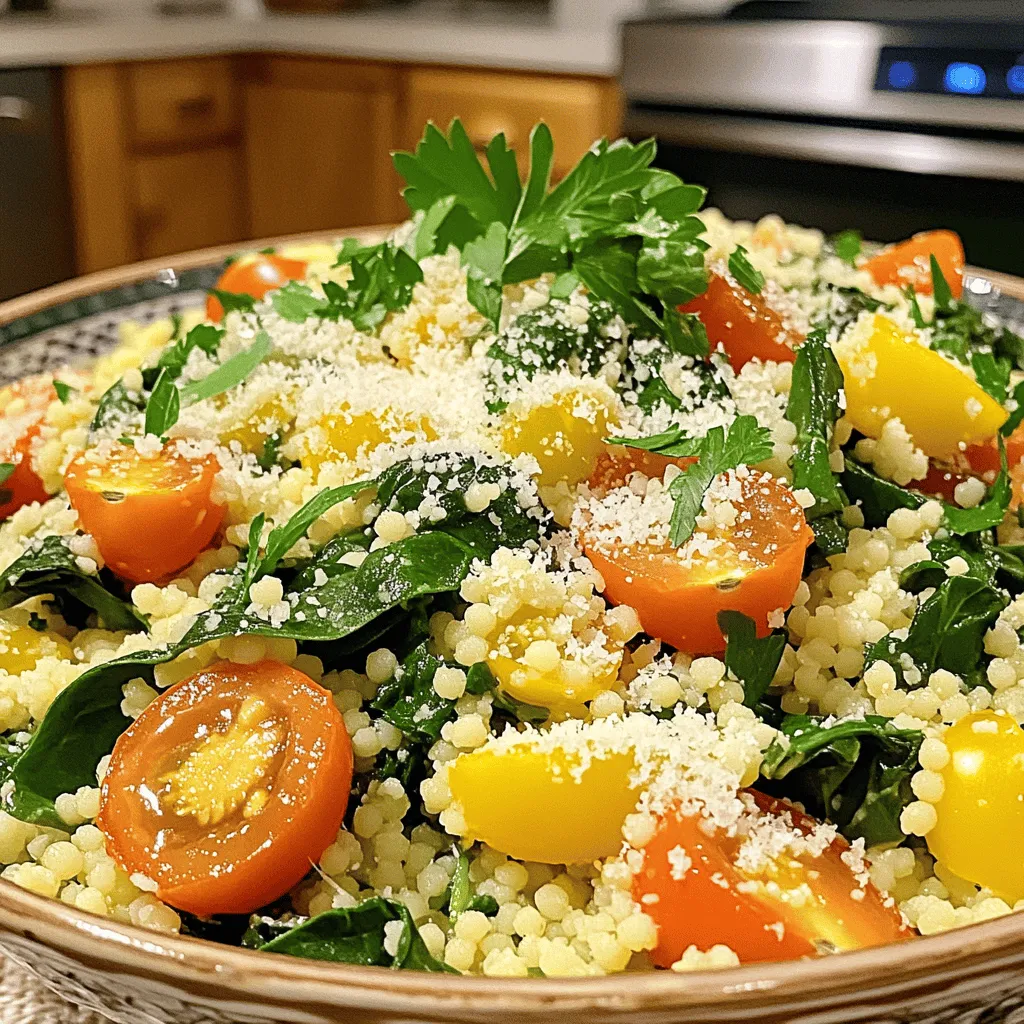 Parmesan Spinach Couscous Flavorful and Simple Dish