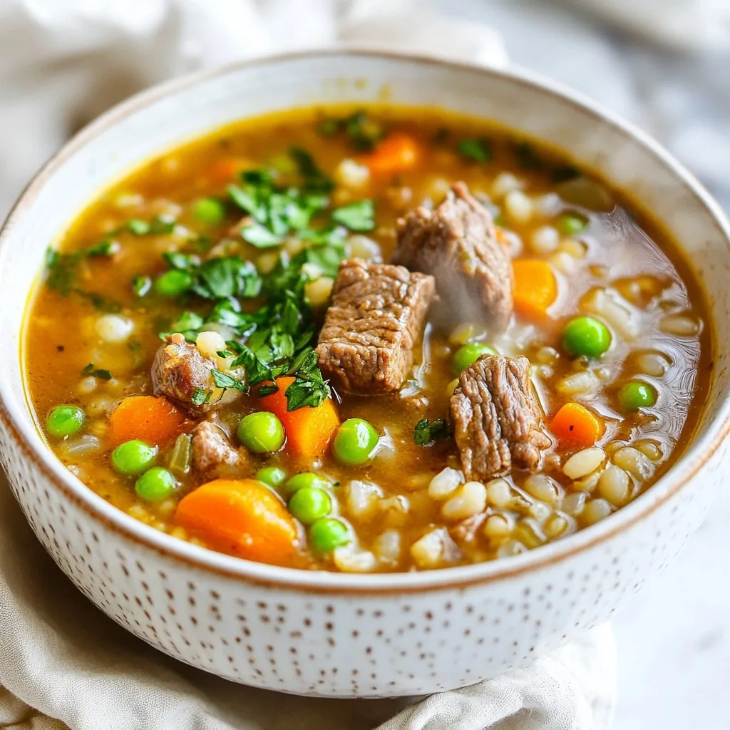 Savory Beef &#038; Barley Soup Hearty Comfort Meal