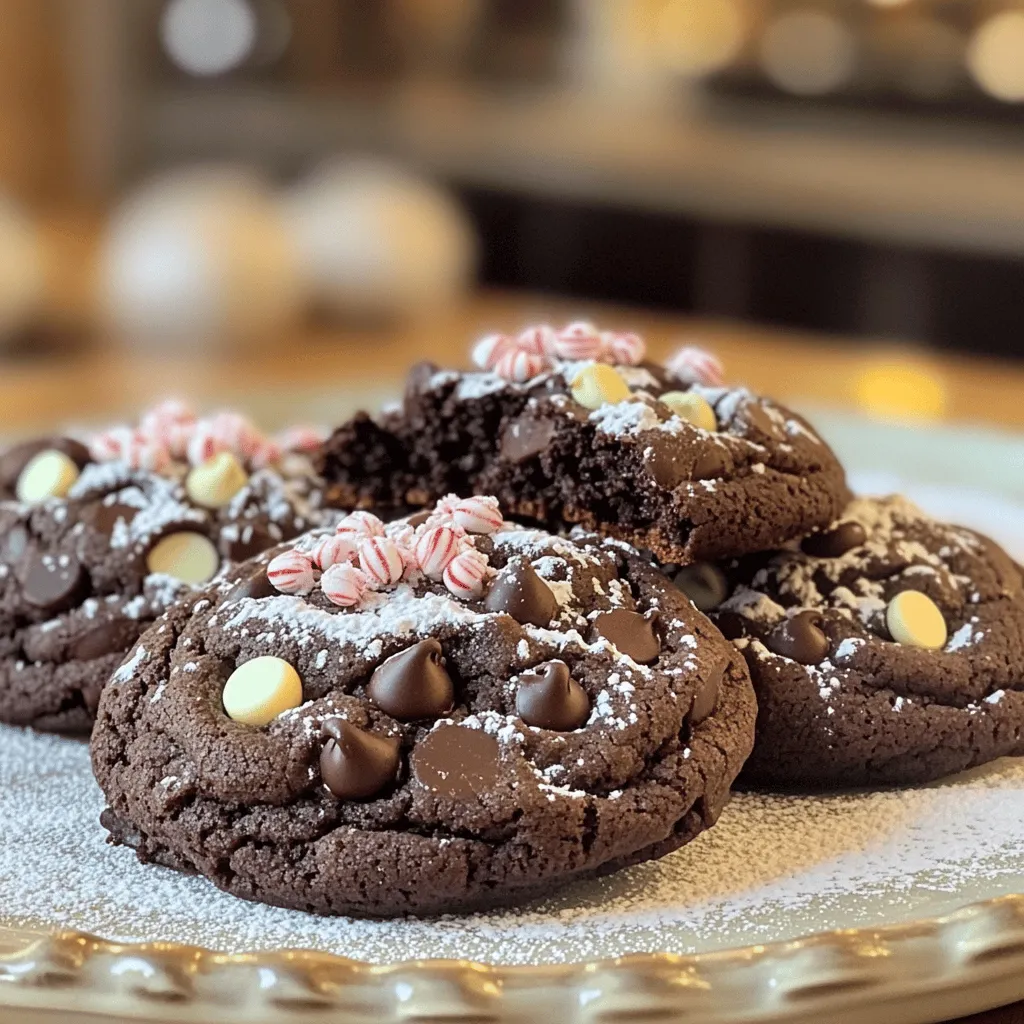 Double Chocolate Peppermint Cookies Festive Treat