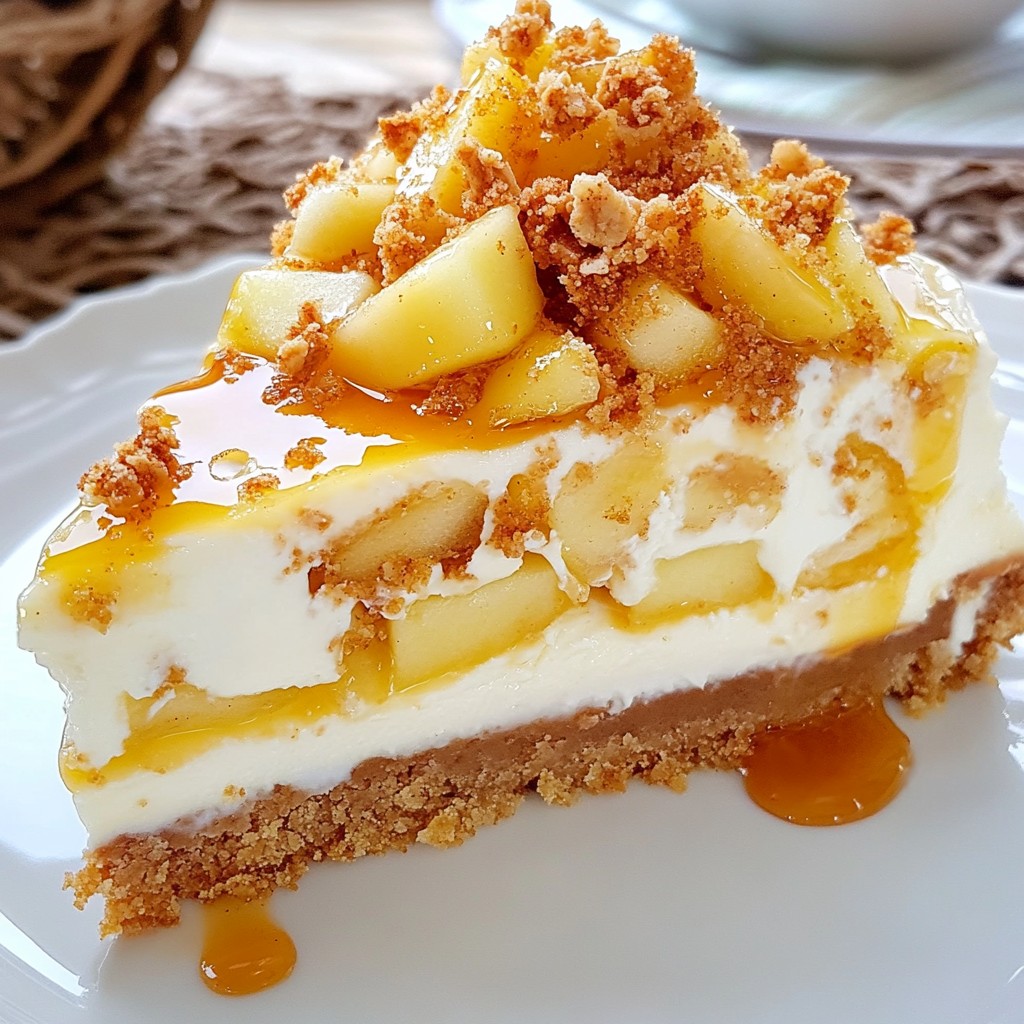 Caramel Crunch Apple Crisp Cheesecake Delight Recipe