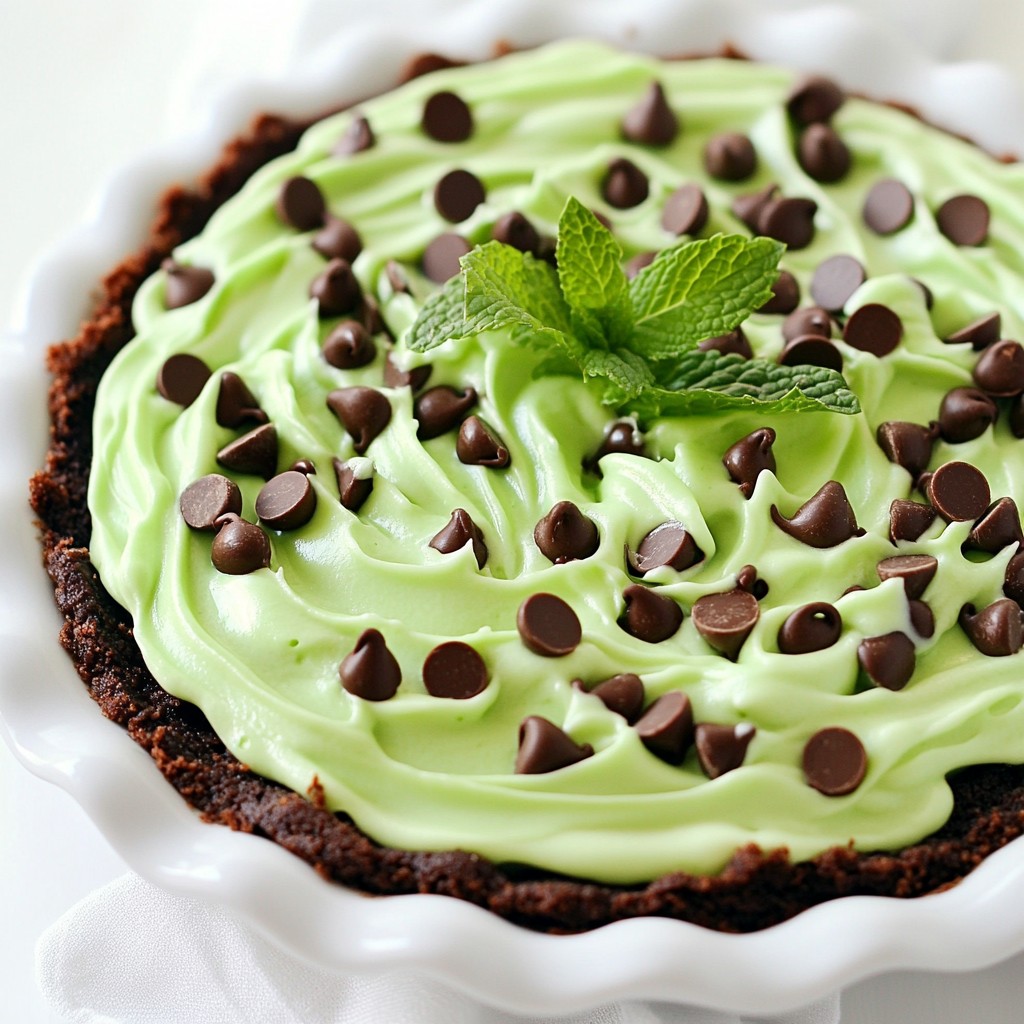 No-Bake Mint Chocolate Grasshopper Pie Delight