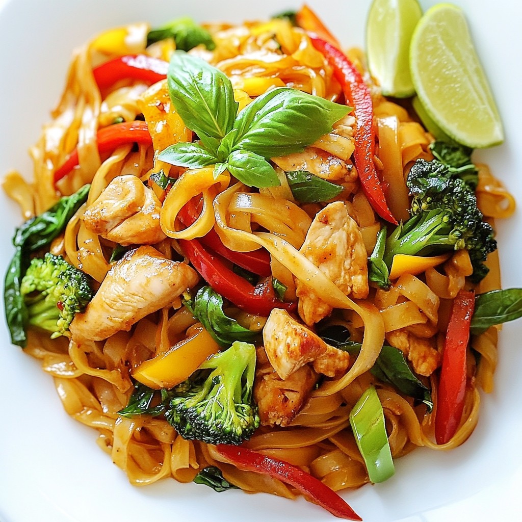 Street Style Thai Drunken Noodles Flavorful and Quick