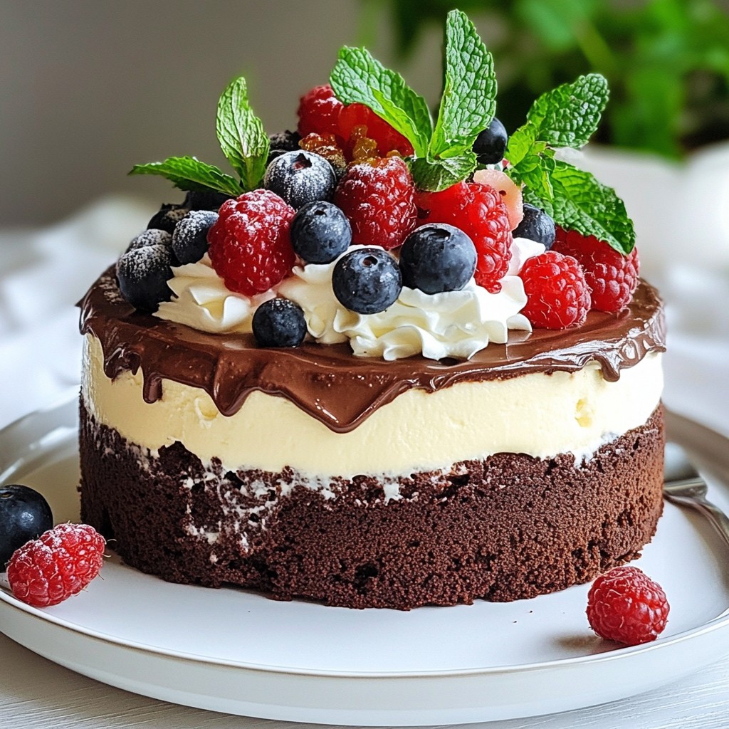 Brownie Mousse Cake Indulgent Chocolate Delight