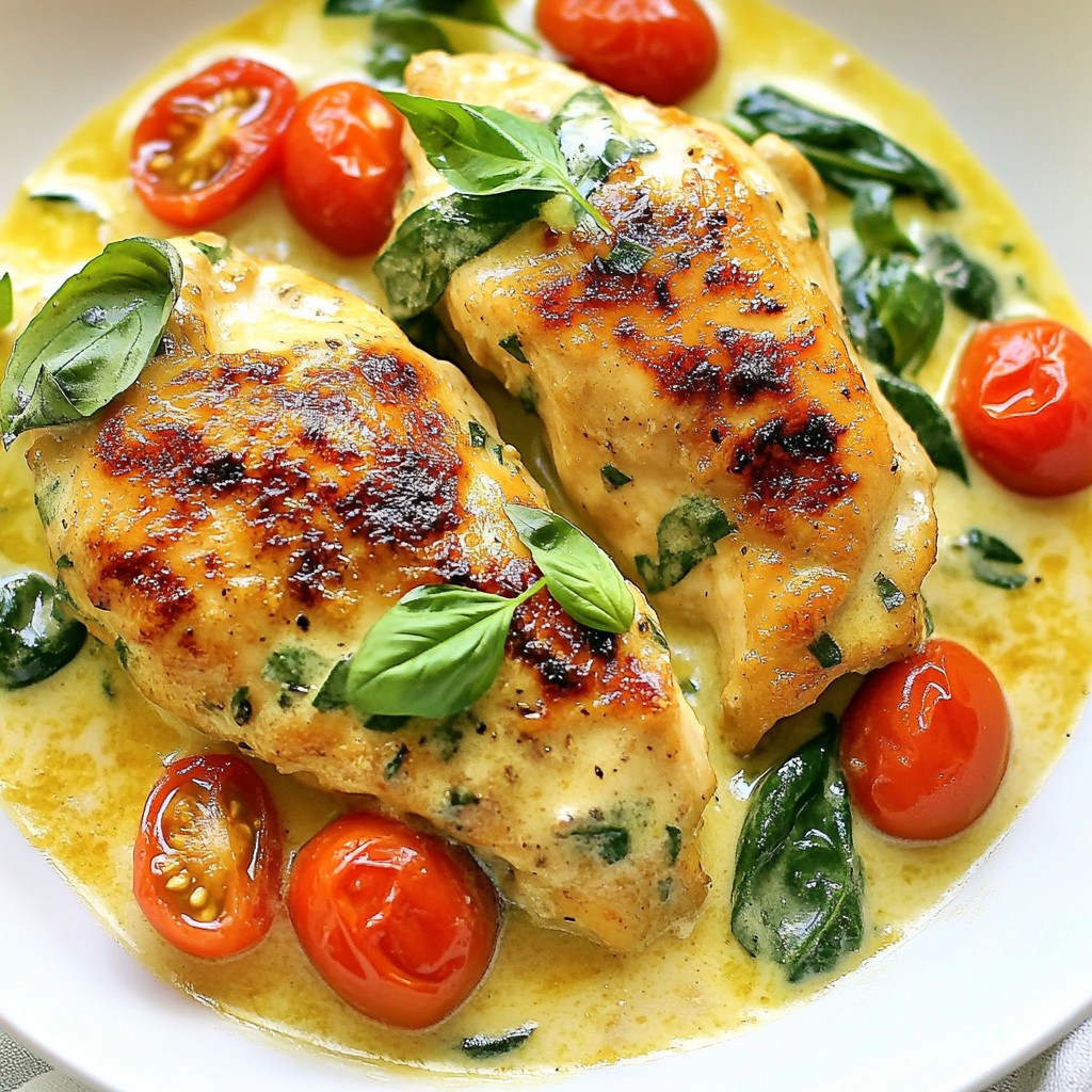 Creamy Garlic Tuscan Chicken Flavorful Dinner Dish