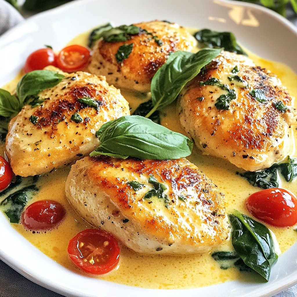 Creamy Garlic Tuscan Chicken Flavorful Dinner Delight