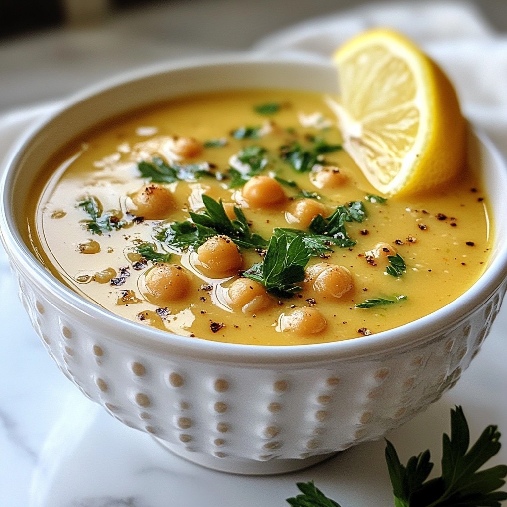 Creamy Garlic Chickpea Soup Savory Comfort Food