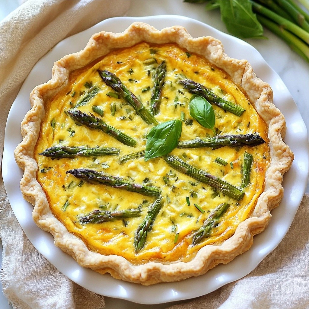 Cheesy Brunch Asparagus and Herb Quiche Delight