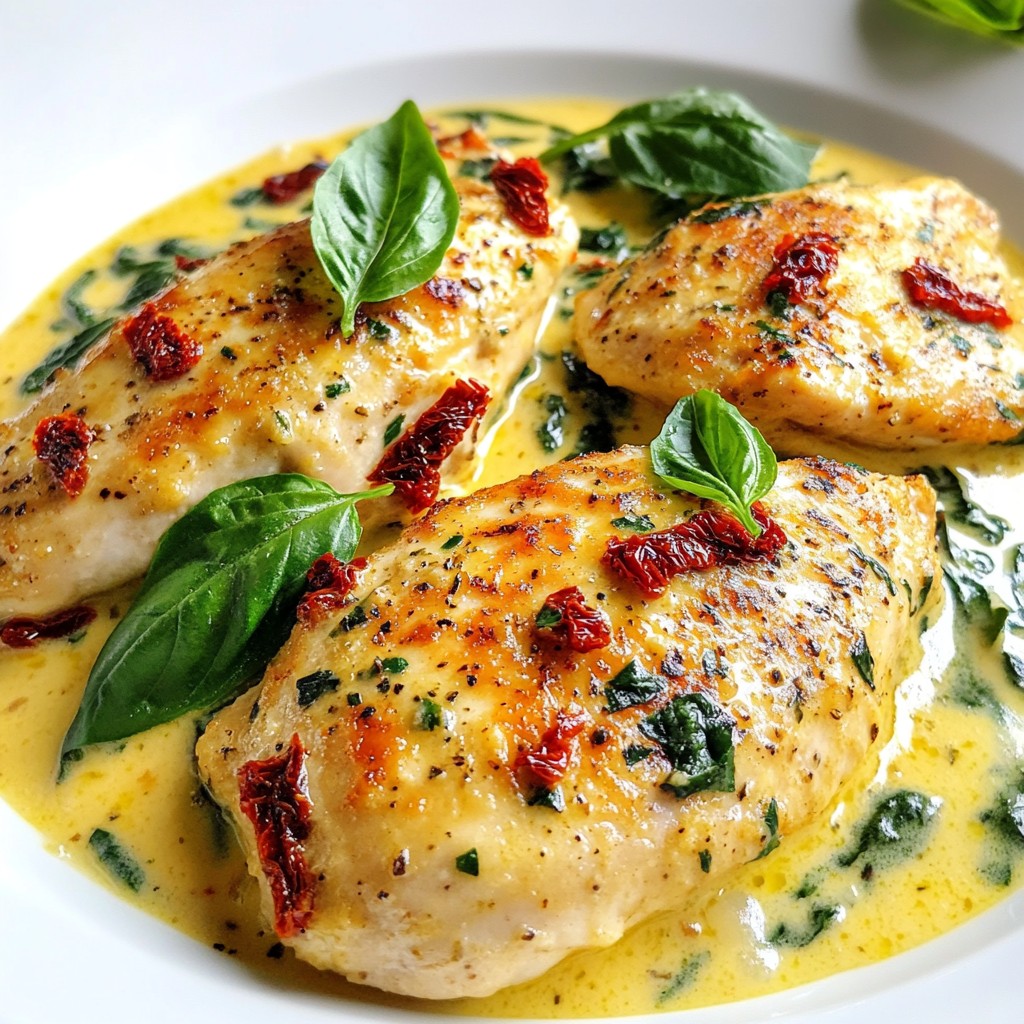Creamy Garlic Tuscan Chicken Quick and Flavorful Meal