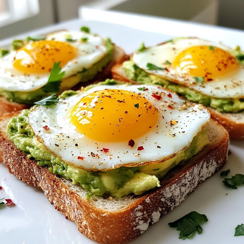 Quick Breakfast Avocado and Egg Toasted Delight