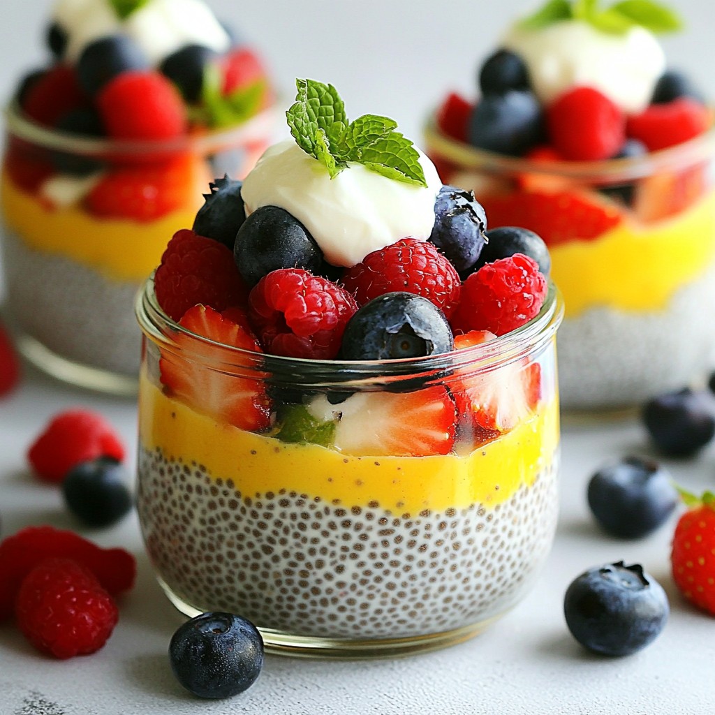 Overnight Chia Pudding with Fresh Berries Delight