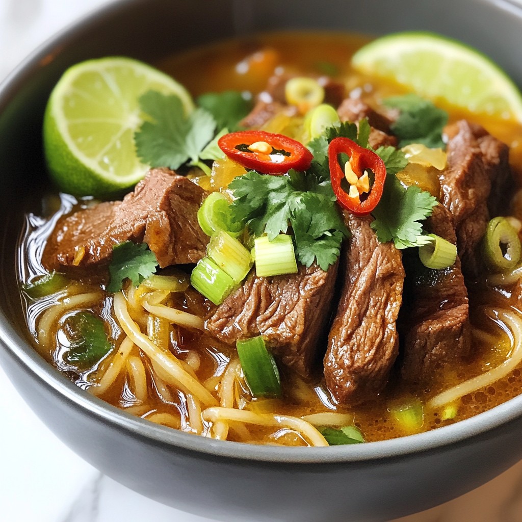 Satay Beef Noodle Soup Flavorful and Hearty Meal