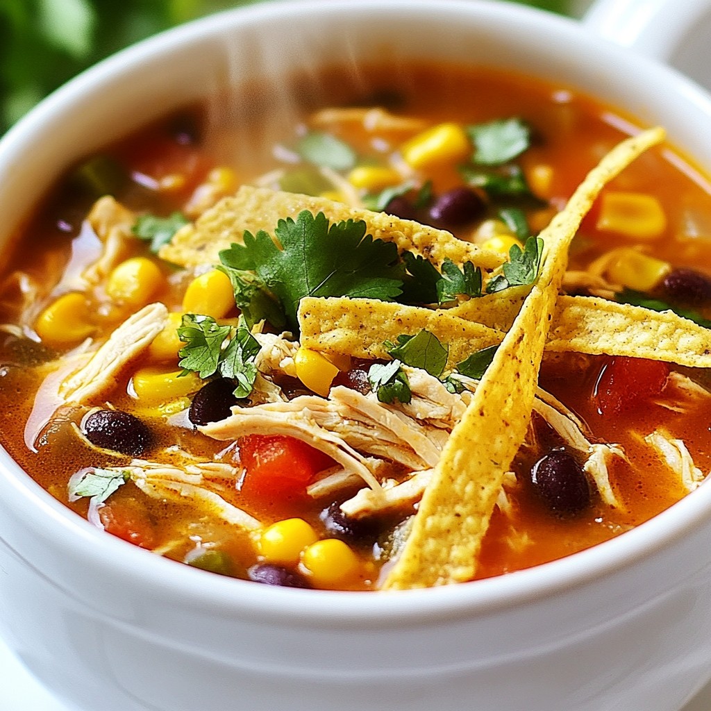 Classic Chicken Tortilla Soup Savory and Comforting Dish