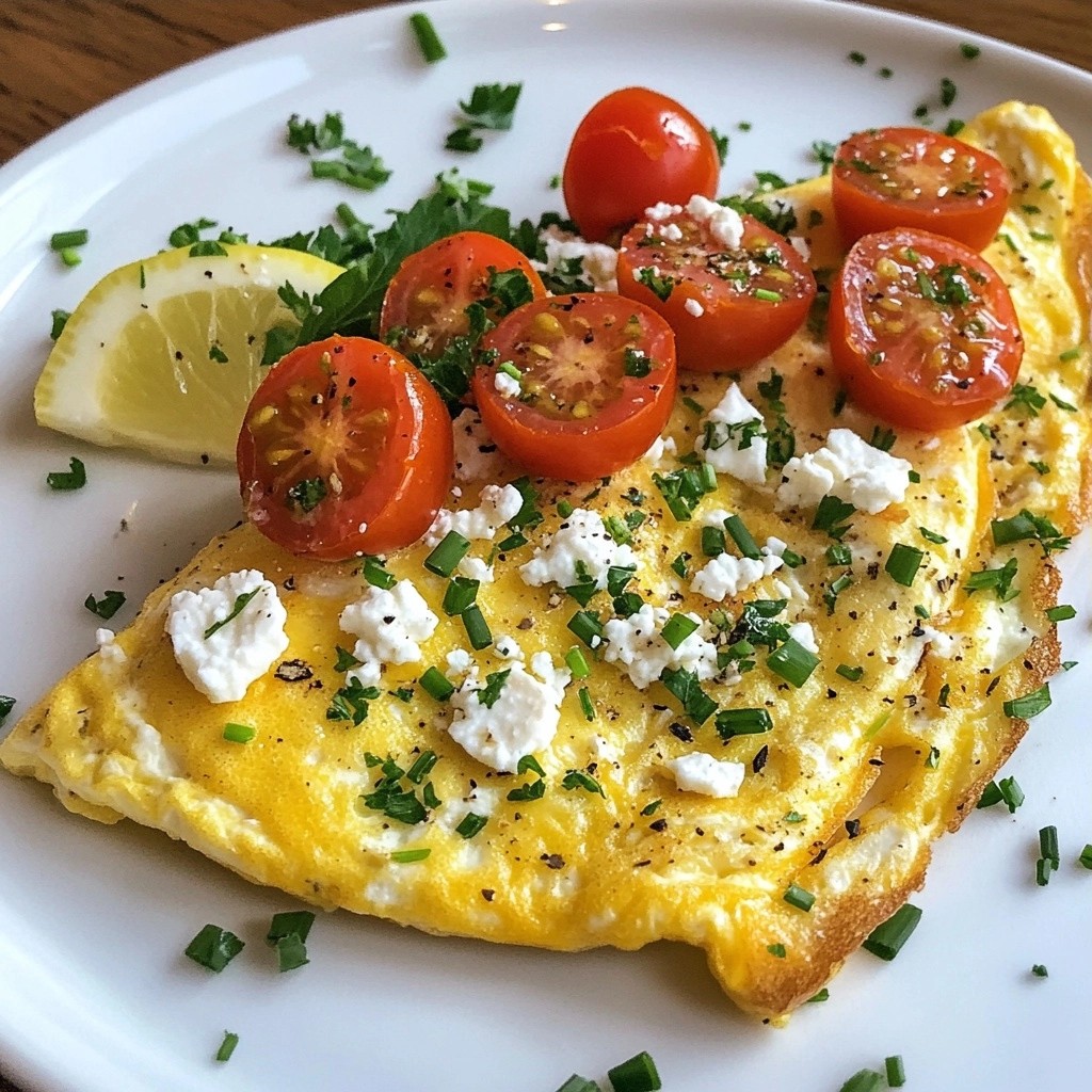 Zesty Brunch Lemon and Herb Omelette Delight
