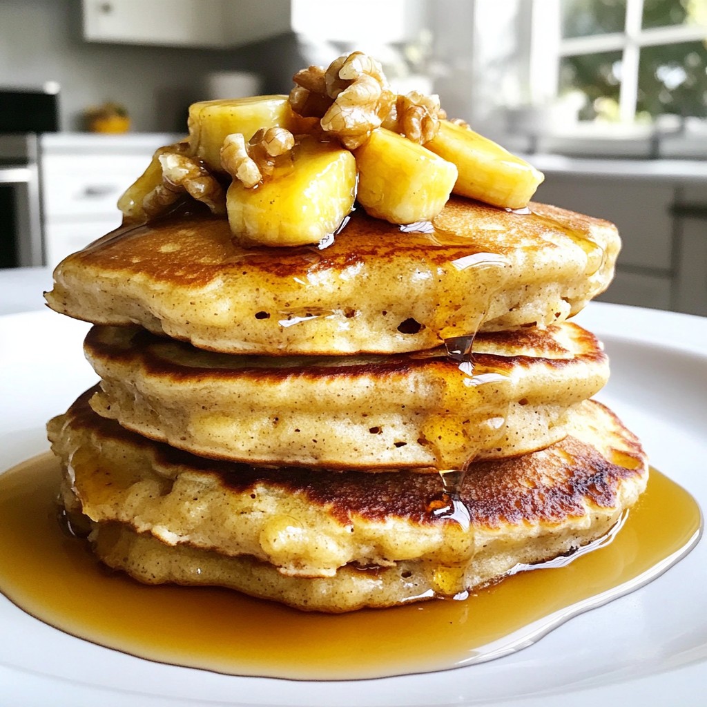 Fluffy Breakfast Banana Nut Pancakes Delightful Recipe