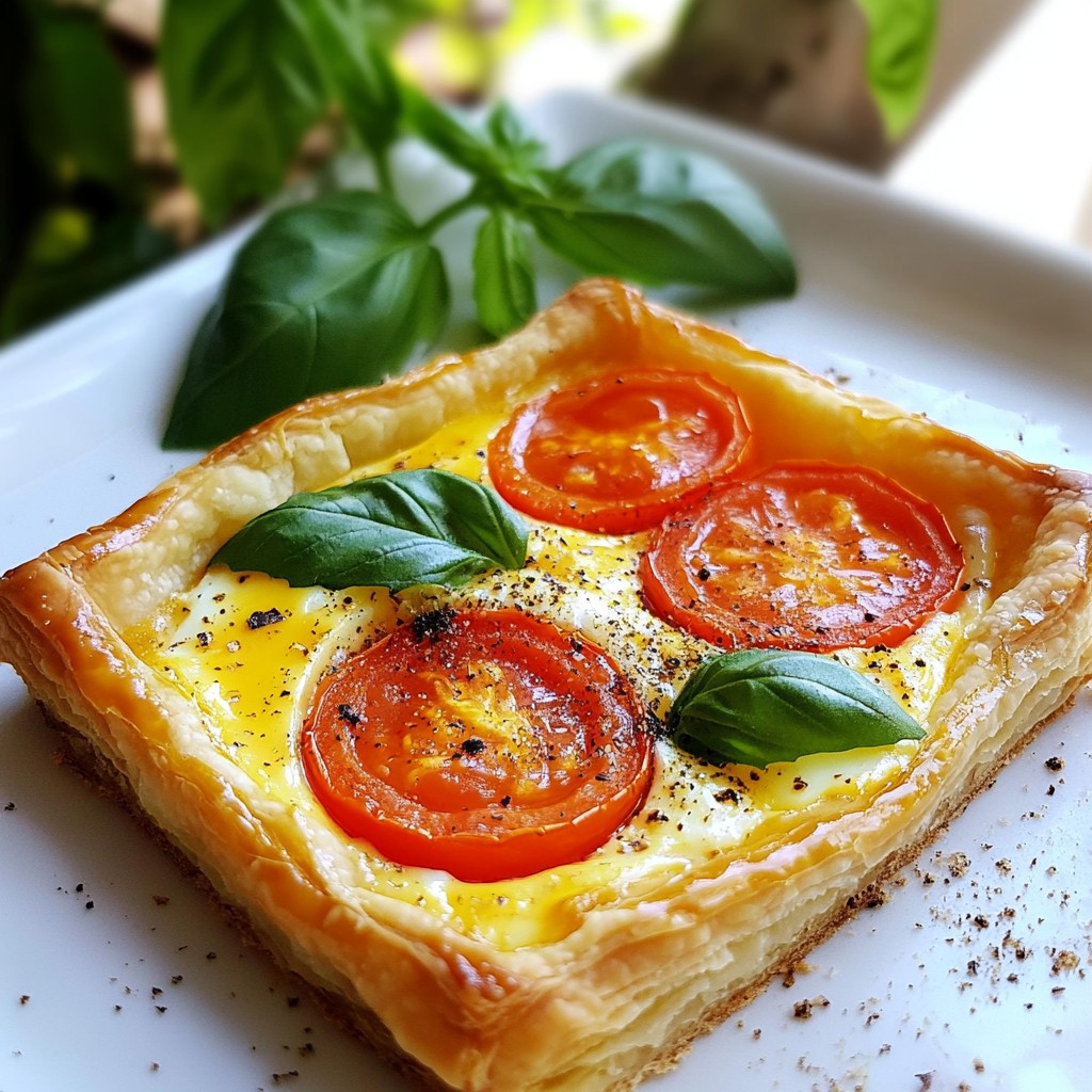 Savory Brunch Tomato and Basil Egg Tart Delight