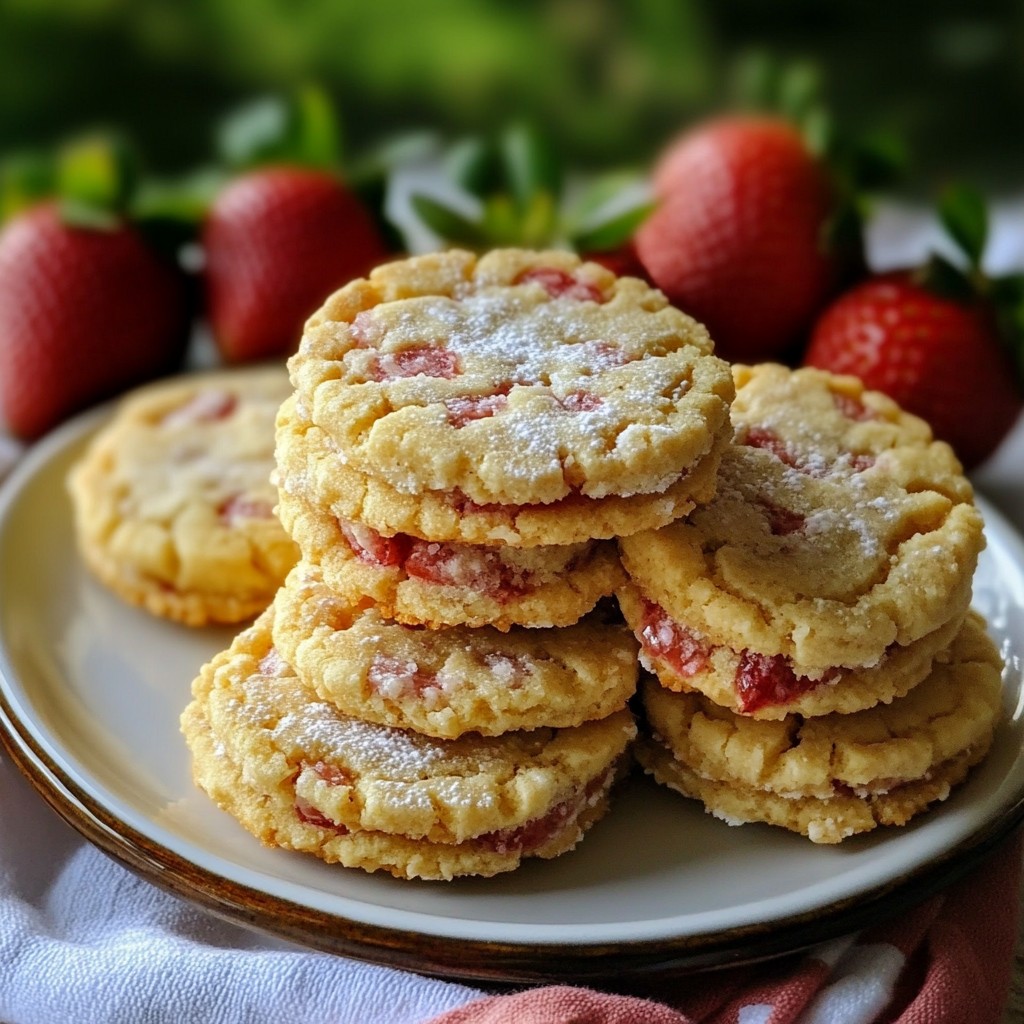 Strawberry Crunch Shortcake Cookies Easy and Tasty Recipe