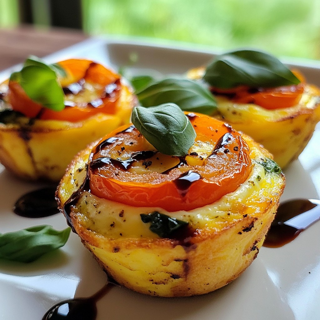 Savory Brunch Caprese Egg Muffins Easy and Delicious