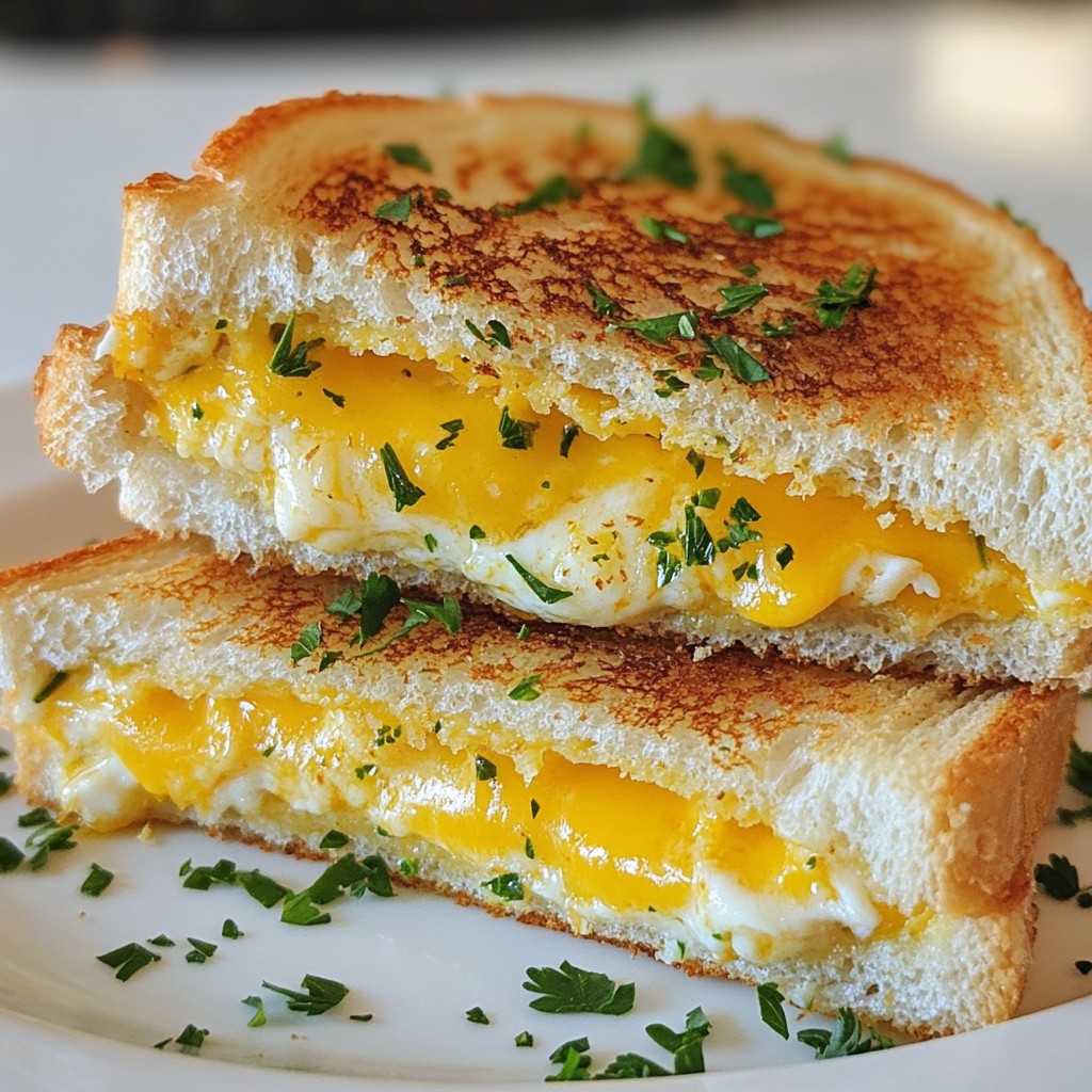 Garlic Bread Grilled Cheese Irresistible Flavor Boost