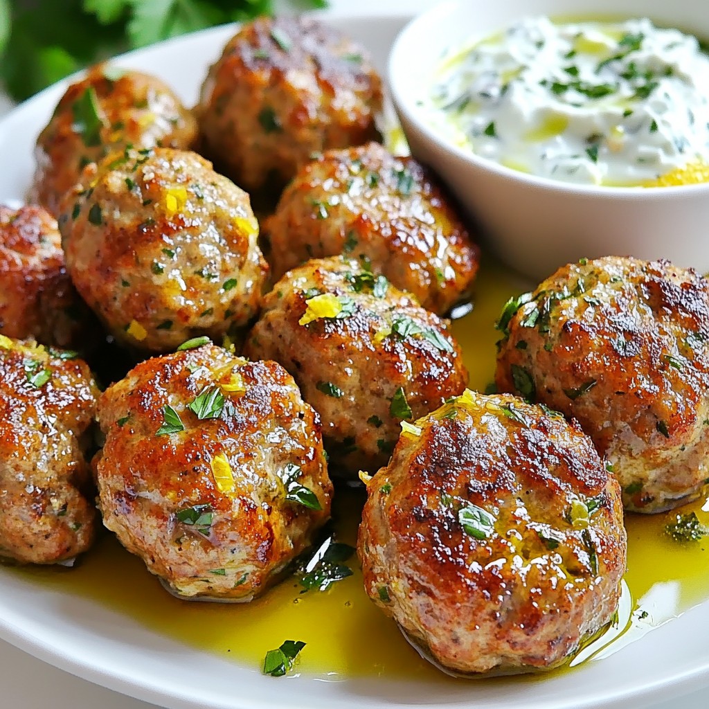 Juicy Greek Lemon Meatballs Flavorful and Easy Recipe