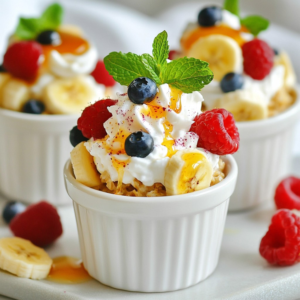 Overnight Breakfast Mixed Berry Oatmeal Cups Delight