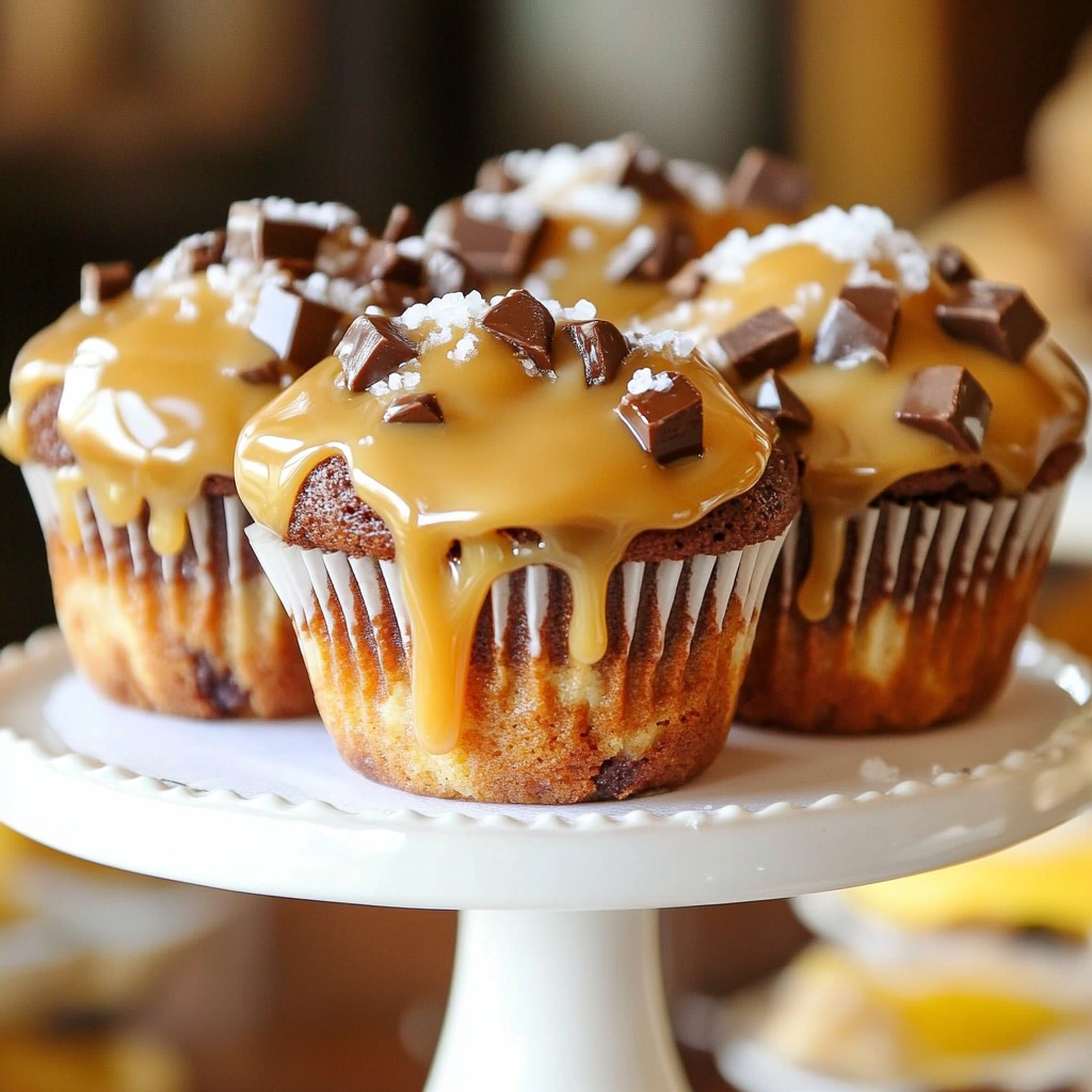 Salted Caramel Chocolate Chunk Muffins Delightful Treat
