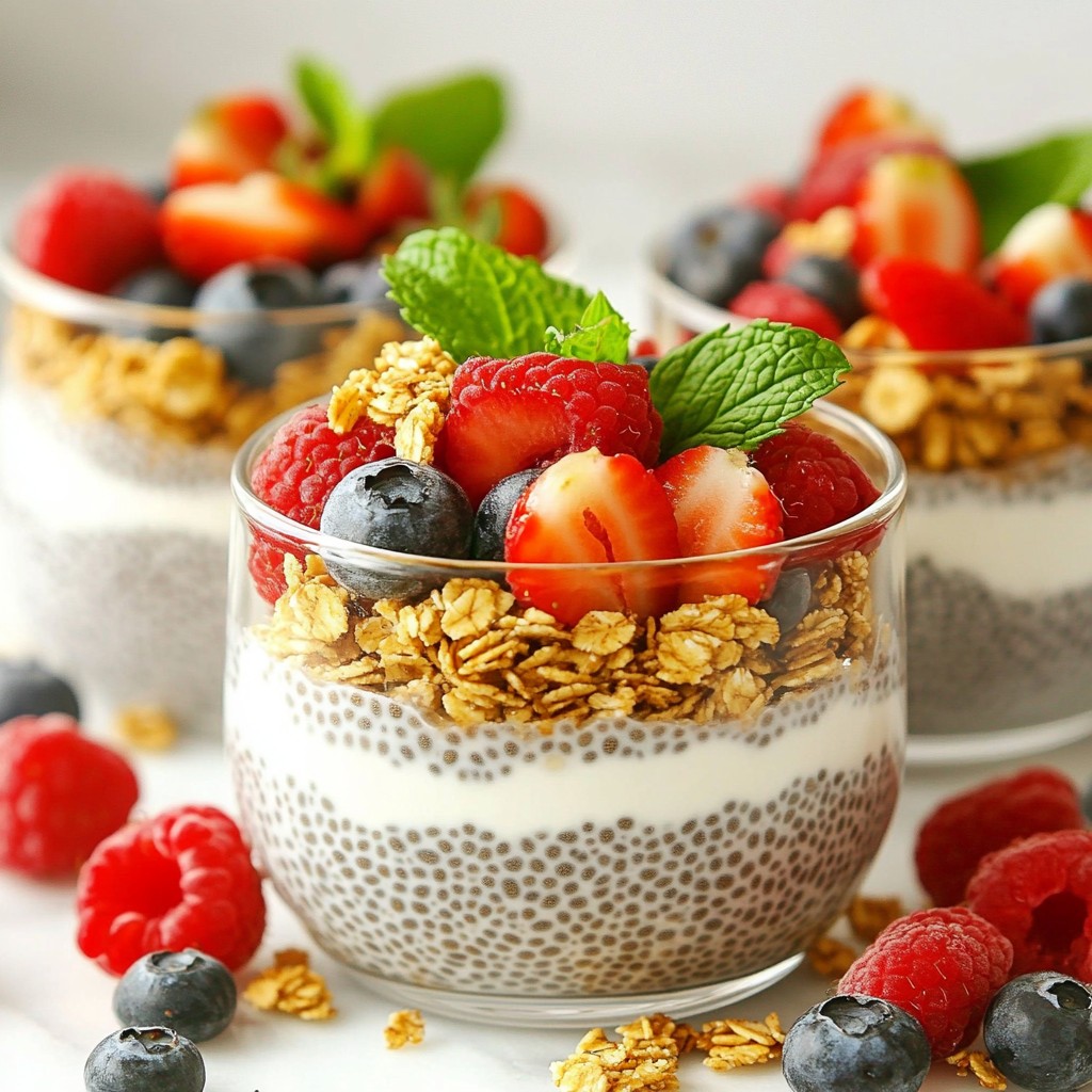 Overnight Chia Pudding with Fresh Berries Delight