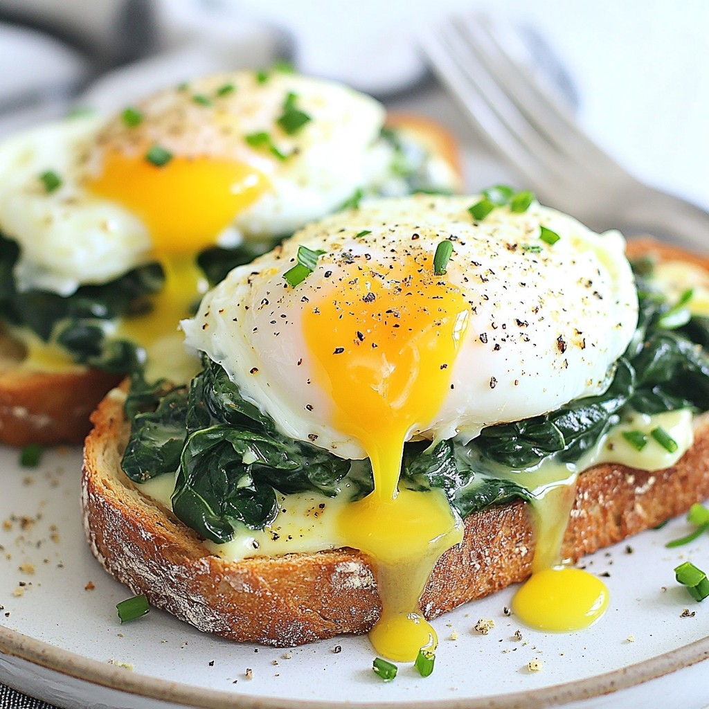 Classic Breakfast Eggs Florentine on Toast Delight