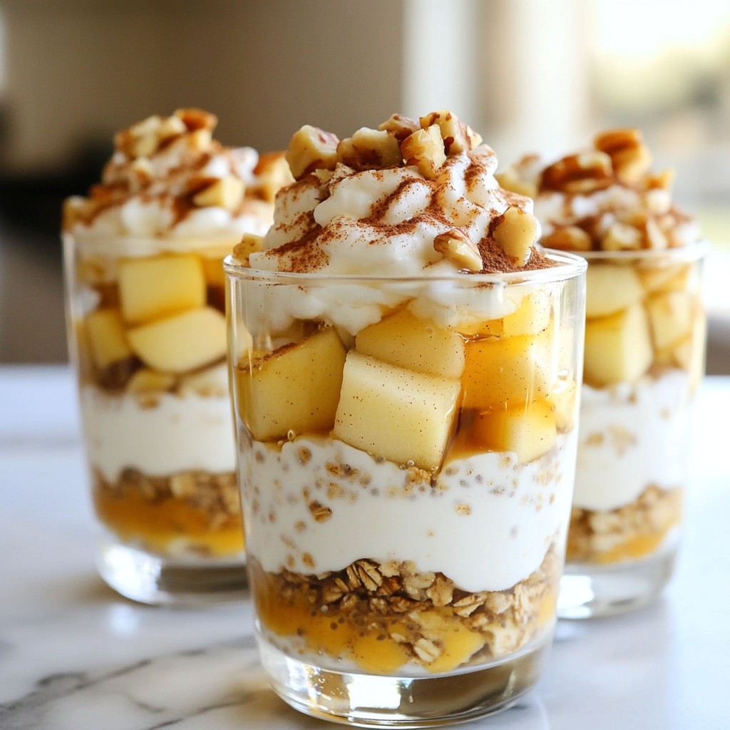 Overnight Breakfast Cinnamon Apple Chia Parfait Delight