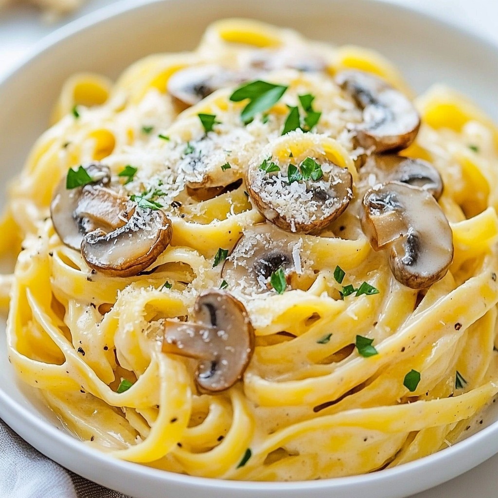 Creamy Garlic Mushroom Pasta Rich and Flavorful Dish