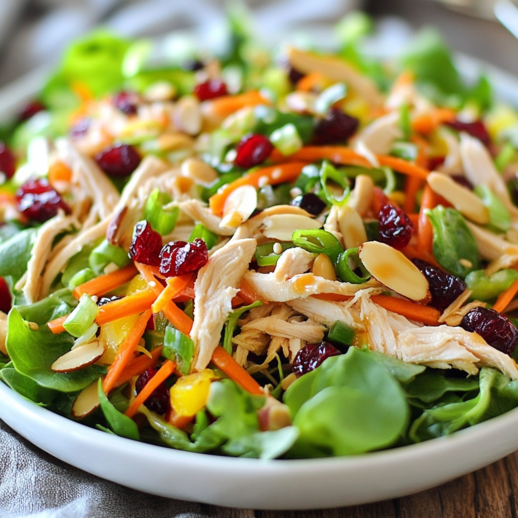 Asian Chicken Cranberry Salad Healthy and Tasty Meal