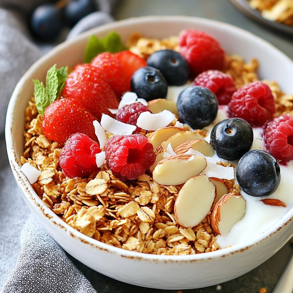 Overnight Breakfast Vanilla Almond Granola Delight