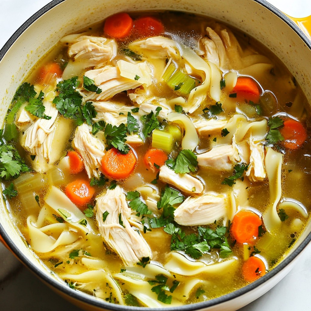 Ginger Garlic Chicken Noodle Soup Comforting Delight