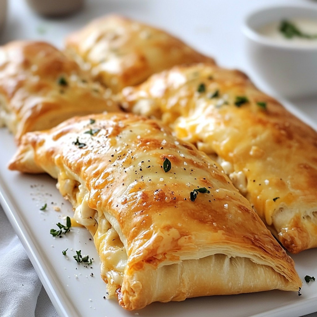 Crispy Cheesy Chicken Alfredo Calzones Easy Delight