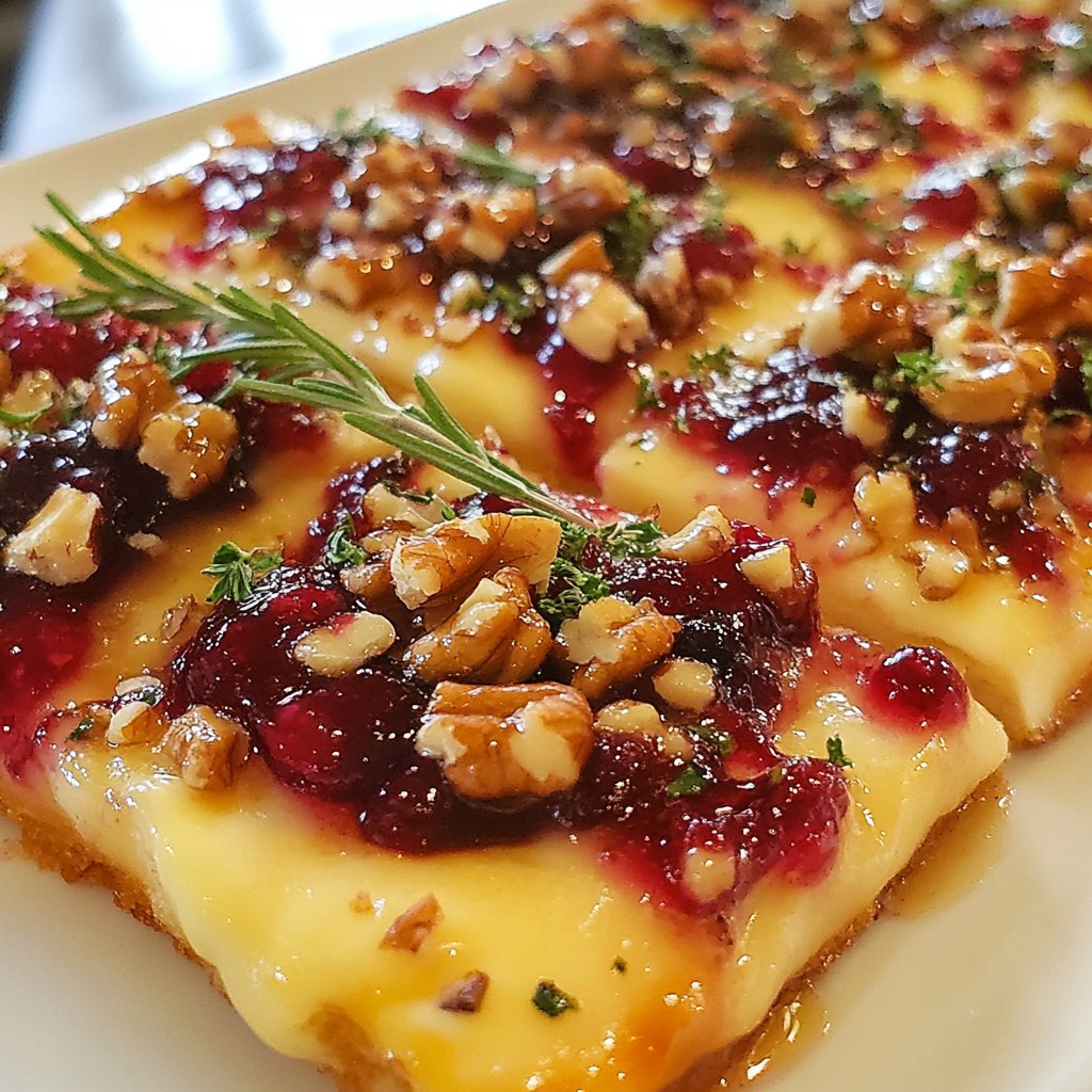 Cranberry Brie Flatbread Delicious Holiday Treat