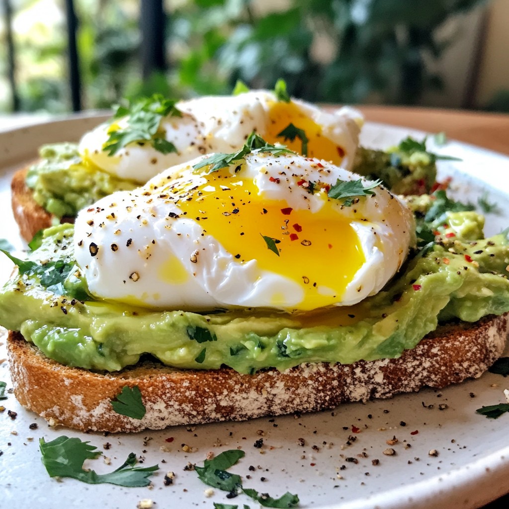 Gluten-Free Morning Avocado Toast with Poached Eggs Delight