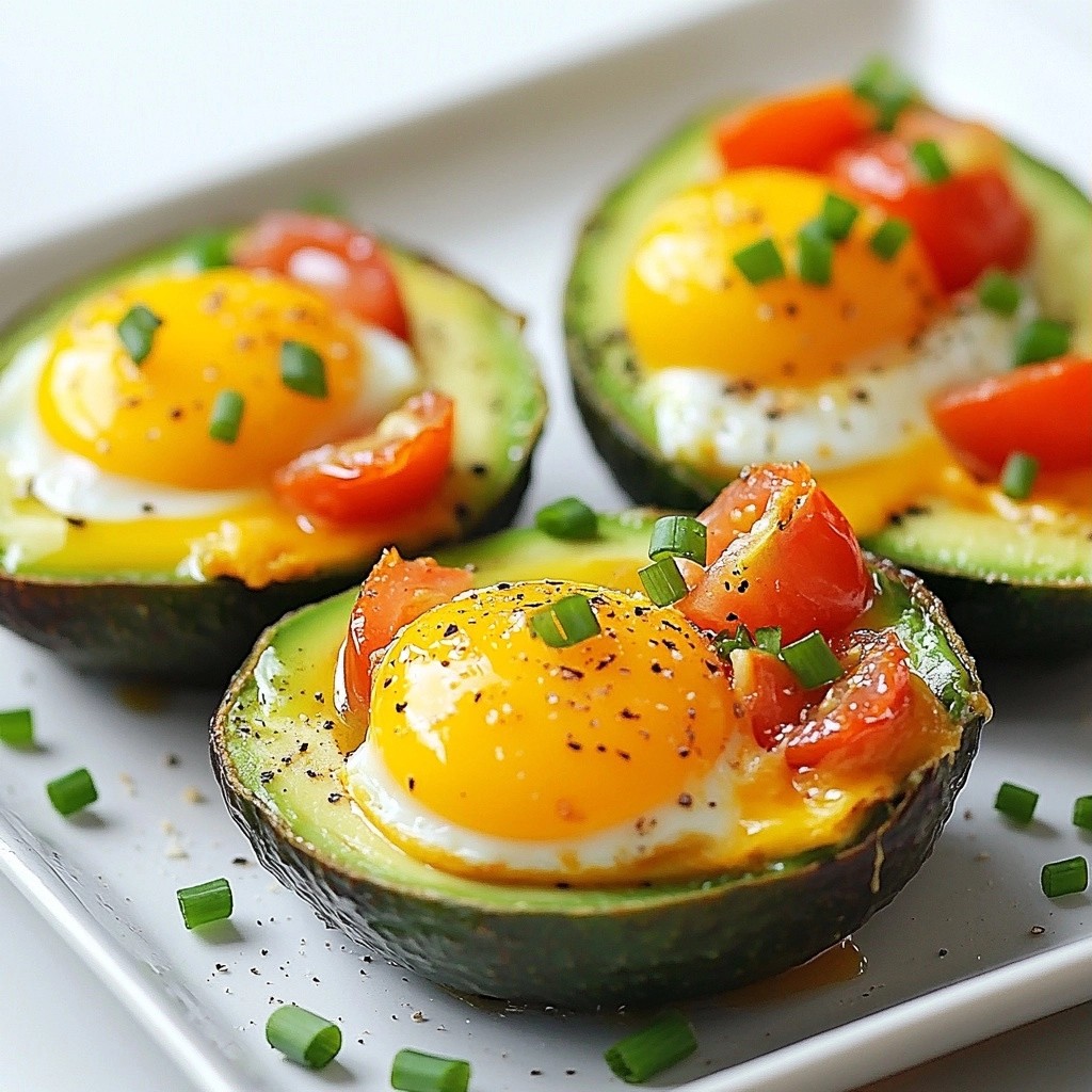 Quick Breakfast Avocado and Tomato Egg Cups Recipe