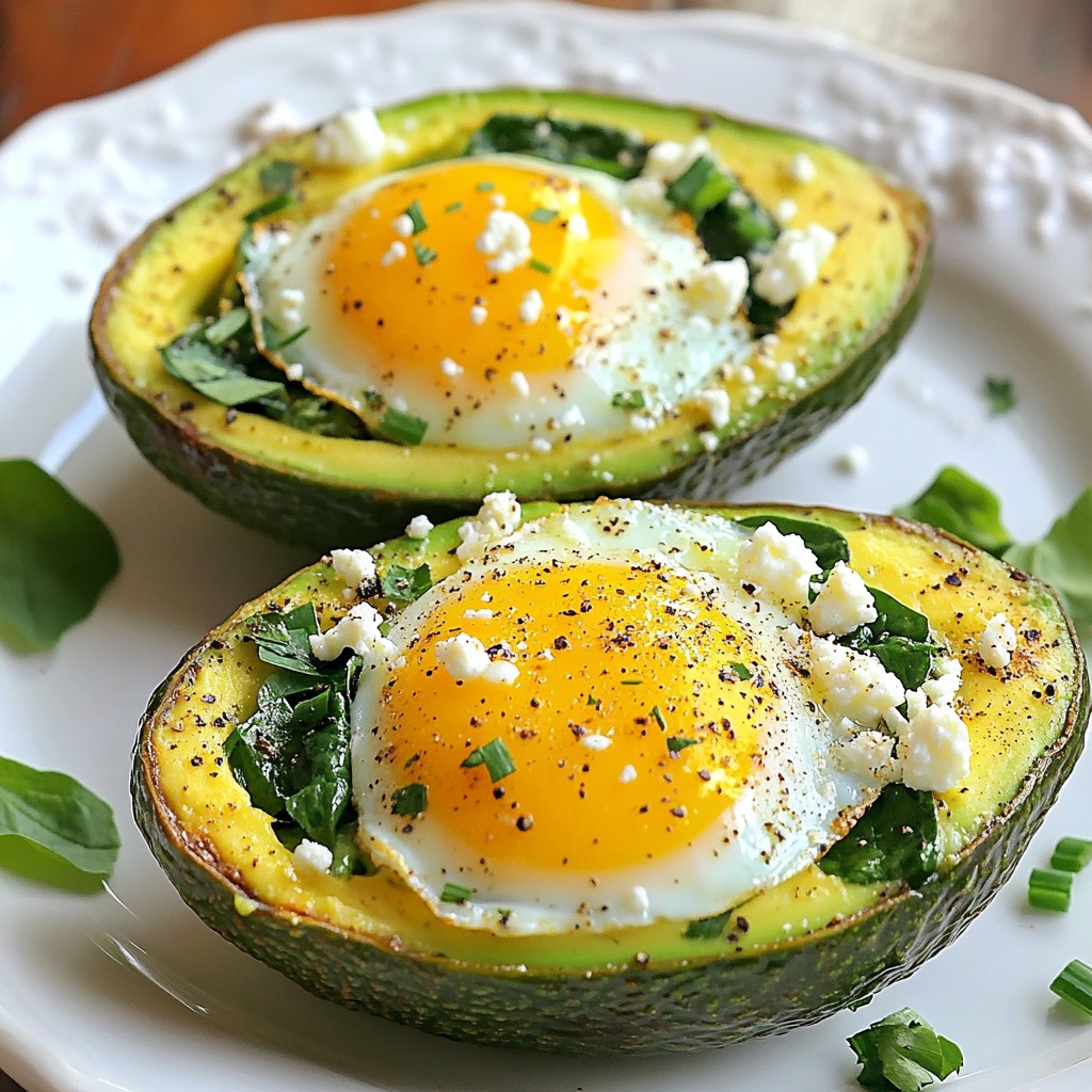 Herbed Breakfast Spinach and Avocado Egg Cups Delight